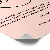 Werbeunternehmen für moderne Rosa-Logos Poster (Ecke)