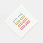 Werbeunternehmen Logo Moderne Firma Weiß Serviette (Ecke)