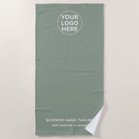 Werbeunternehmen mit dem Logo "Sage Green" Strandtuch (Vorderseite)