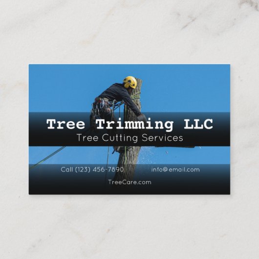 Werbeunternehmen Tree Cutting Services Business C Visitenkarte (Rückseite)