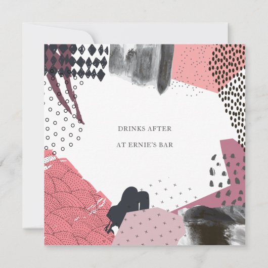 Werbeveranstaltung für abstrakte Kunstwerke Einladung (Rückseite)