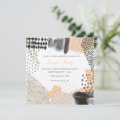 Werbeveranstaltung für abstrakte Kunstwerke Einladung (Stehend Vorderseite)