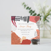 Werbeveranstaltung für abstrakte Kunstwerke Einladung (Stehend Vorderseite)