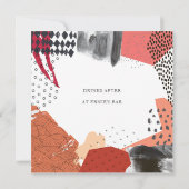 Werbeveranstaltung für abstrakte Kunstwerke Einladung (Rückseite)