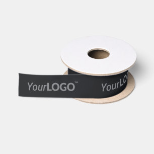 Werbeveranstaltung für Sleek Black Wide-Logos Satinband