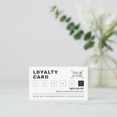 Werbeweiße Minimalistische Firmenlogos Treuekarte (Stehend Vorderseite)