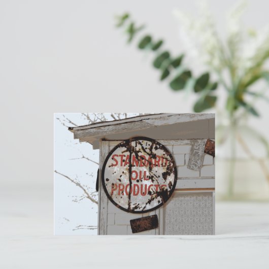 Werbezeichen auf der Route 66 Postkarte (Stehend Vorderseite)