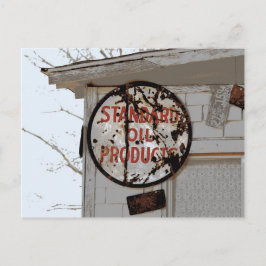 Werbezeichen auf der Route 66 Postkarte