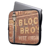 Werbung auf Seiten des Gebäude Laptopschutzhülle (Vorderseite Links)