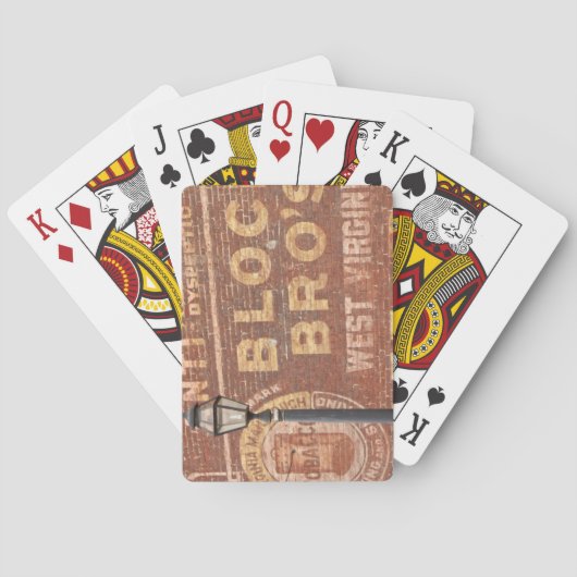 Werbung auf Seiten des Gebäude Spielkarten (Rückseite)