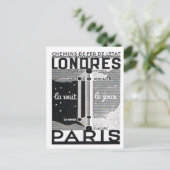Werbung, Bahnposter London-Paris Postkarte (Stehend Vorderseite)