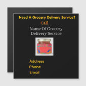 Werbung braucht einen Supermarkt-Lieferservice? Ka Magnetkarte (Vorne/Hinten)