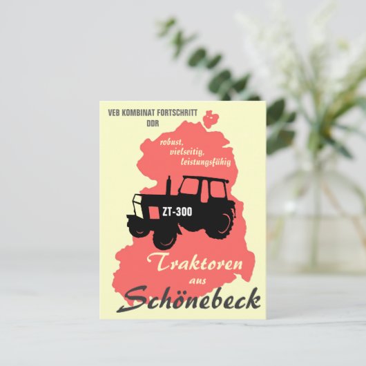 Werbung DDR Kombinat Fortschritt Postkarte (Stehend Vorderseite)