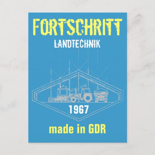 Werbung DDR Landtechnik Postkarte (Vorderseite)