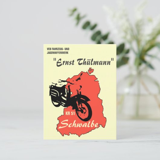 Werbung DDR-Mopeds/Roller Postkarte (Stehend Vorderseite)