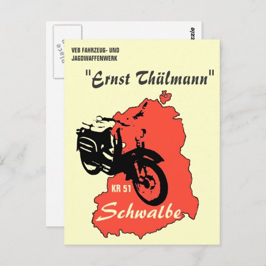 Werbung DDR-Mopeds/Roller Postkarte (Vorne/Hinten)