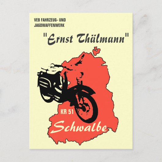 Werbung DDR-Mopeds/Roller Postkarte (Vorderseite)