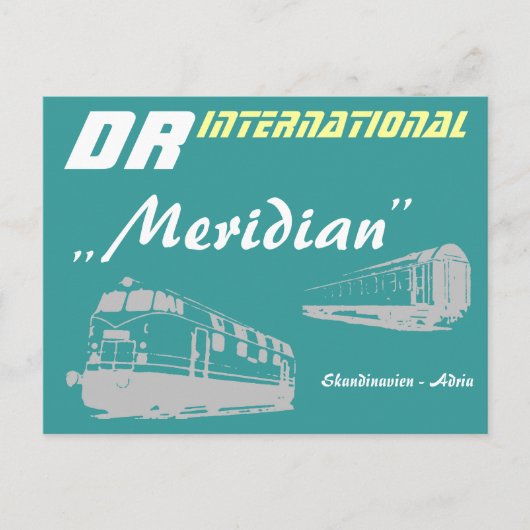 Werbung DDR Reichsbahn Postkarte (Vorderseite)