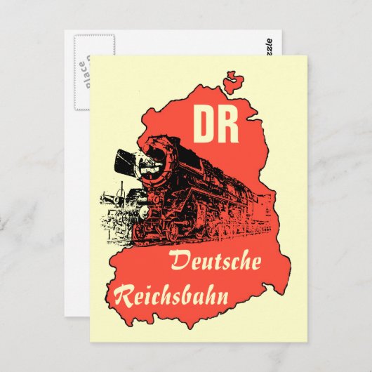 Werbung DDR Reichsbahn Postkarte (Vorne/Hinten)