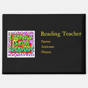 Werbung, die die Lektüre von Lehrern liest, ist fü Magnet