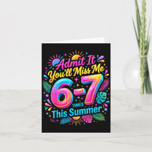 Werbung Du wirst mich diesen Sommer 67 Mal vermiss Karte