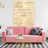 Werbung durch neun Unternehmen Leinwanddruck (Insitu (Wohnzimmer))