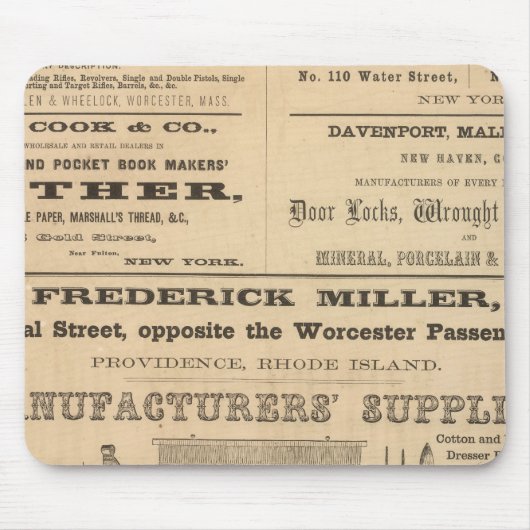 Werbung durch neun Unternehmen Mousepad (Vorne)