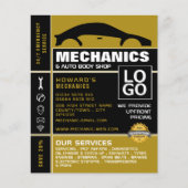 Werbung für Autos, Auto-Mechanik und Reparaturen Flyer (Vorne)