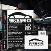 Werbung für Autos, Auto-Mechanik und Reparaturen Flyer