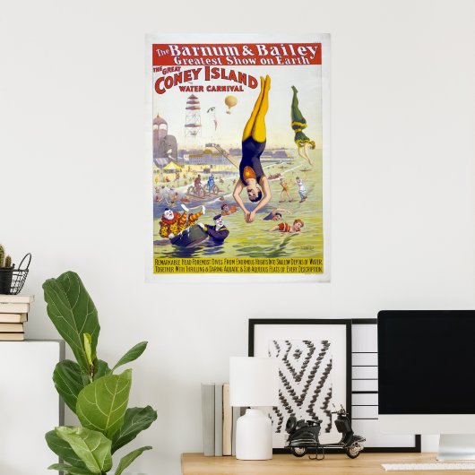 Werbung für Barnum & Bailey Coney Island Circus Poster (Heimbüro)