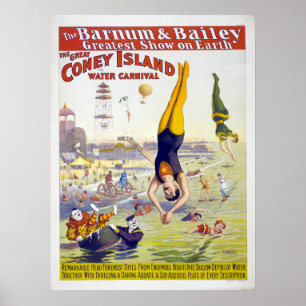 Werbung für Barnum & Bailey Coney Island Circus Poster