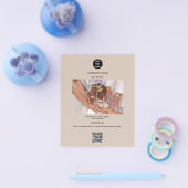 Werbung für Beige-Firmenlogos Flyer (Einzeln)