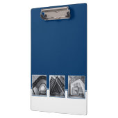 Werbung für benutzerdefinierte Bilder Blue White C Klemmbrett (Links)