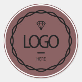 Werbung für benutzerdefinierte Logo-Braune Rahmen- Runder Aufkleber