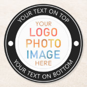 Werbung für benutzerdefinierte Logo-Markenbezeichn Runder Pappuntersetzer (Vorderseite)