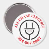 Werbung für berufliche elektrische Dienste Magnet (Vorderseite/Rückseite)