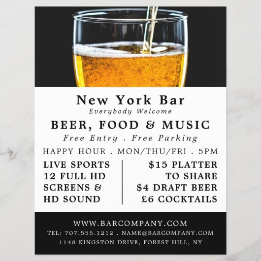 Werbung für Bier, Pub/Brauerei Flyer (Vorne)