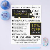 Werbung für Black & Gold-Umzugsfirmen Flyer (Einzeln)