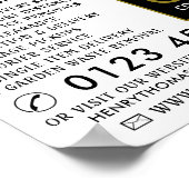 Werbung für Black & Gold-Umzugsfirmen Poster (Ecke)