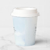 Werbung für Blue Watercolor Custom Business Logo Pappbecher (Rechts)