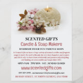 Werbung für Blumenkerzen, Kerzen und Seifen Flyer (Vorne)