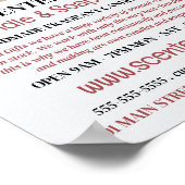 Werbung für Blumenkerzen, Kerzen und Seifen Poster (Ecke)