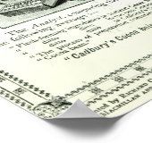 Werbung für "Cadbury's Cocoa" Poster (Ecke)