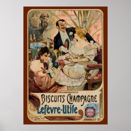 Werbung für Champagner-Biscuits Poster (Vorne)
