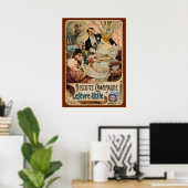 Werbung für Champagner-Biscuits Poster (Heimbüro)