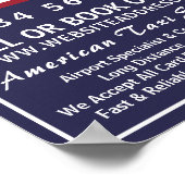 Werbung für das amerikanische Taxi-Unternehmen Poster (Ecke)