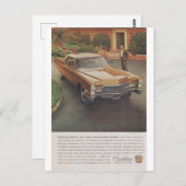 Werbung für das Cadillac-Magazin der 1960er Jahre Postkarte (Vorne/Hinten)