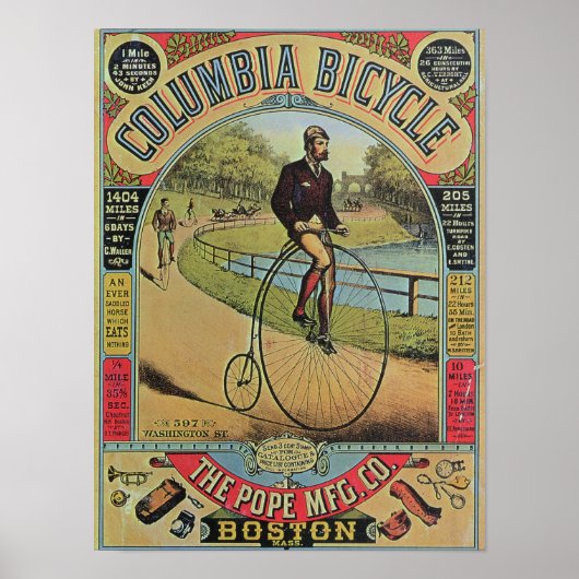 Werbung für das Columbia-Fahrrad Poster (Vorne)