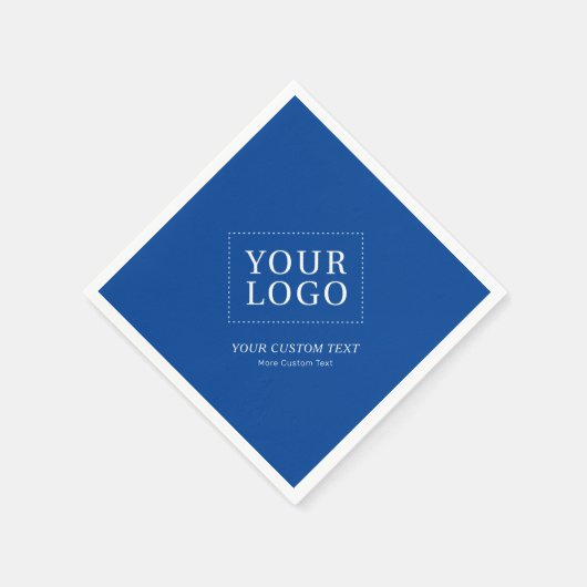 Werbung für das Logo "Blue Branded Custom Business Serviette (Ecke)