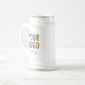 Werbung für das Logo "Coffee Beer Stein Custom Com Bierglas (Vorderseite Links)